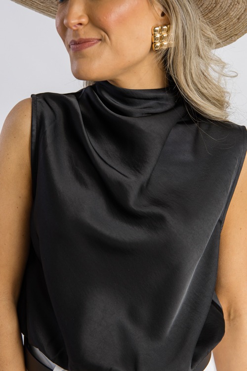 Cinch Hem Satin Blouse, Black - 0225-22.jpg