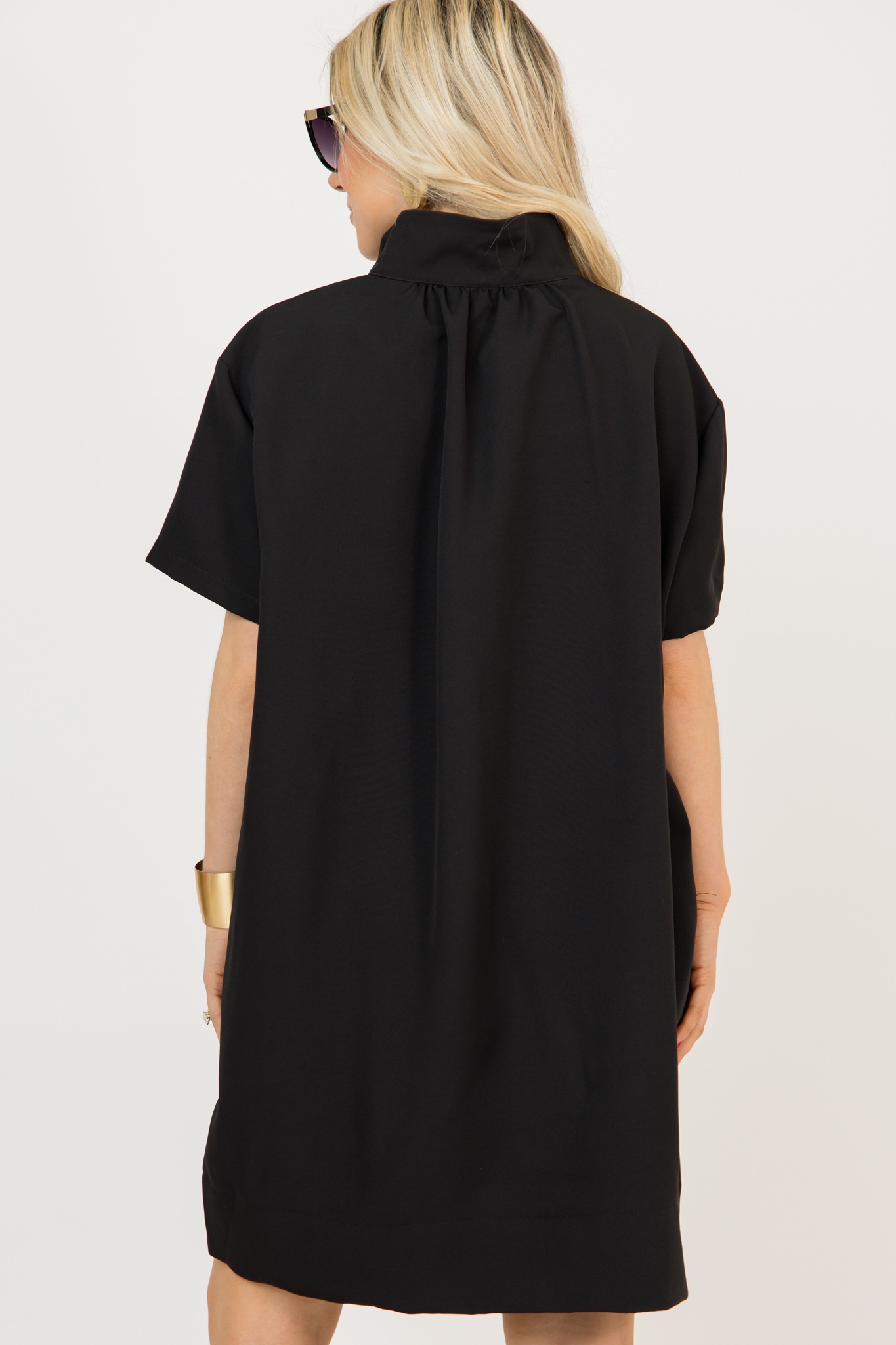 Stand Collar Dress, Black - 0225-40.jpg