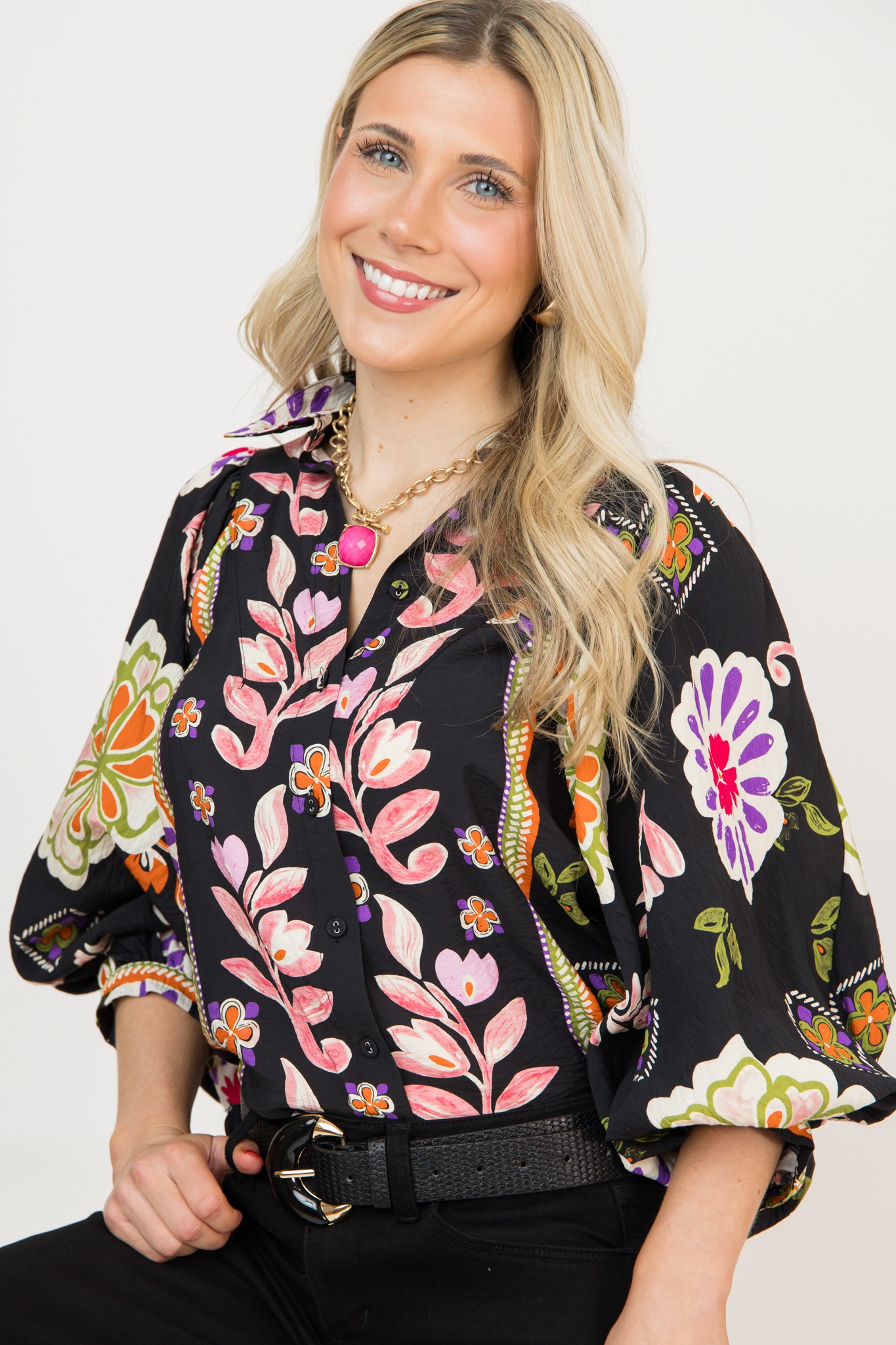 Gemma Stone Necklace, Fuchsia - 0225-71.jpg