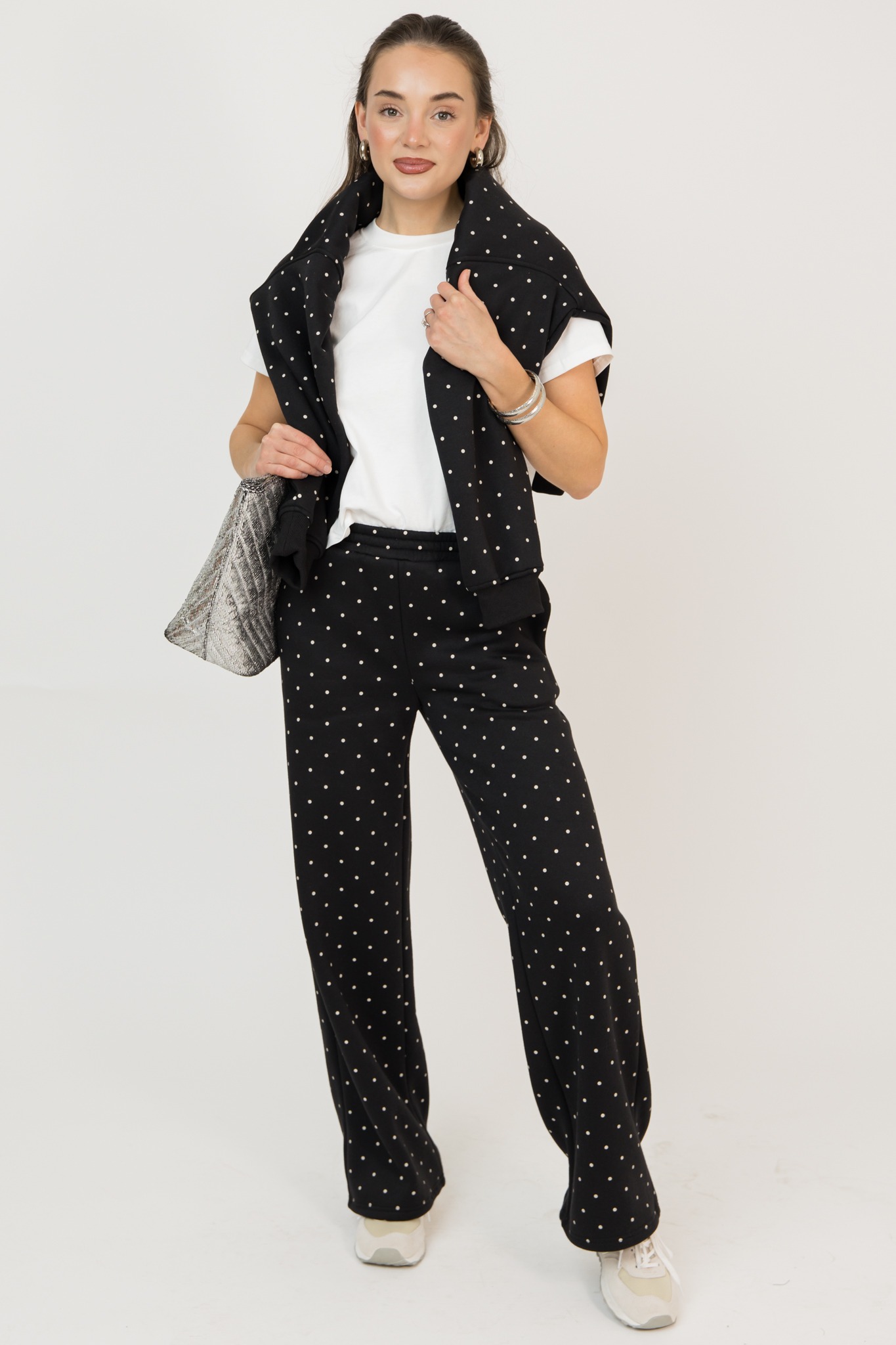 Polka Dot Hoodie, Black - 0225-80p.jpg