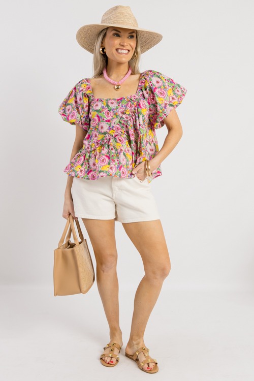 Asymmetric Ruffle Floral Top, Pink - 0226-21.jpg