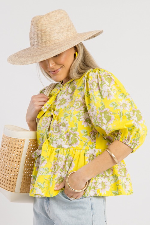 Floral Triple Tie Top, Yellow - 0226-43h.jpg