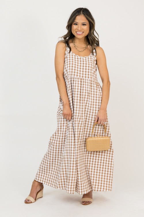 Two-Piece Gingham Maxi, Cream - 0226-45h.jpg