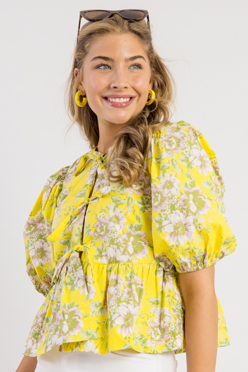 Floral Triple Tie Top, Yellow - 0226-46.jpg