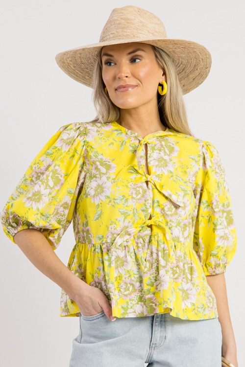 Floral Triple Tie Top, Yellow - 0226-48.jpg