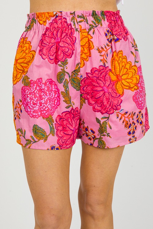 Floral Pull-On Shorts, Pink - 0226-63.jpg