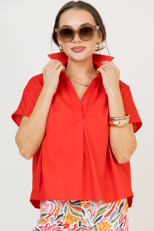 Poplin Collared Top, Red - 0226-69.jpg