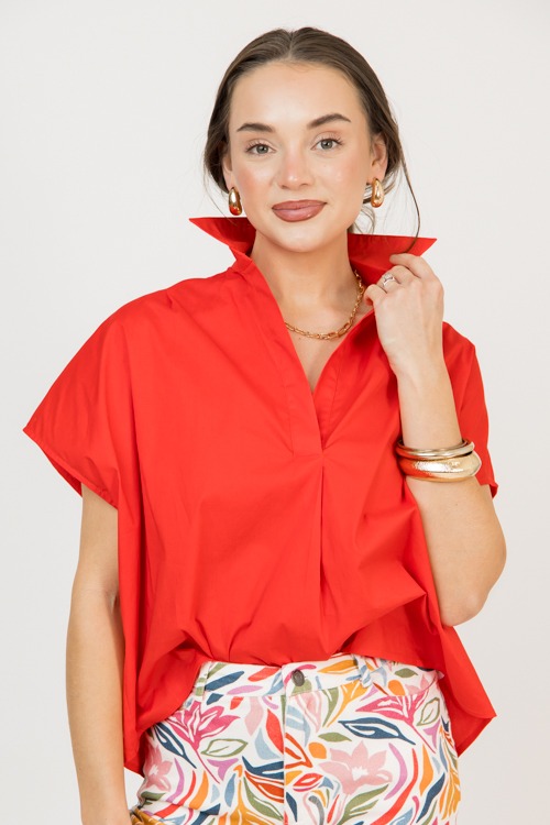 Poplin Collared Top, Red - 0226-73.jpg