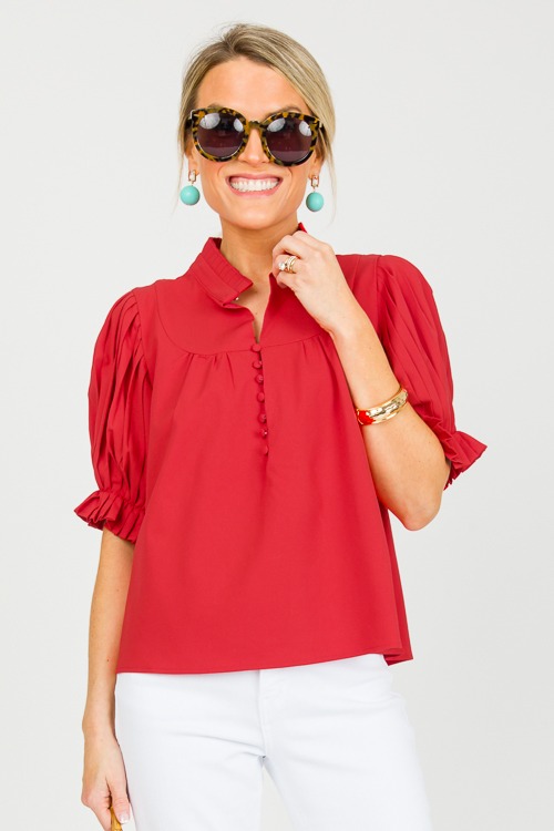 If You Pleats Blouse, Red - 0227-110p-Edit.jpg