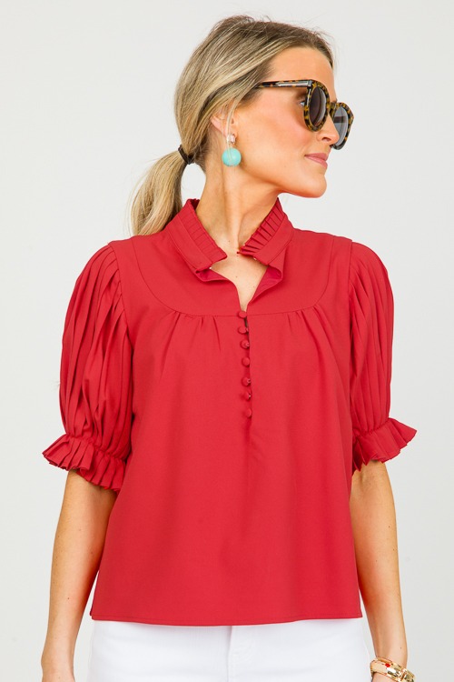If You Pleats Blouse, Red - 0227-113-Edit.jpg