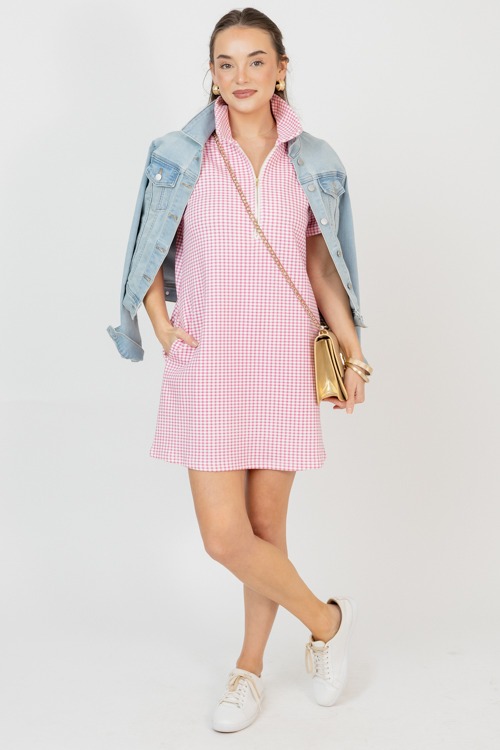 Gingham Zip Dress, Pink - 0227-18h.jpg