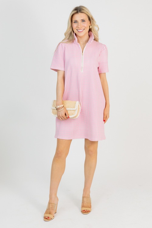 Gingham Zip Dress, Pink - 0227-19.jpg