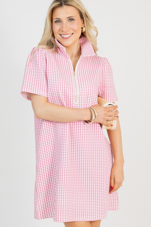 Gingham Zip Dress, Pink - 0227-21.jpg