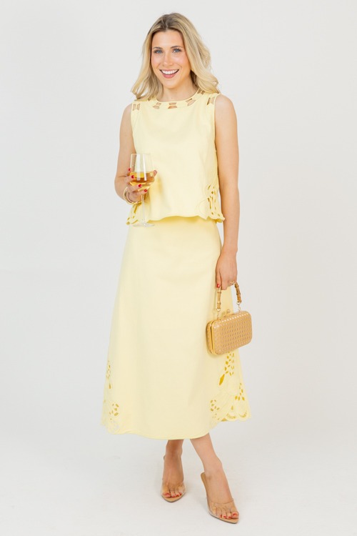Embroidered Edges Skirt Set, Yellow - 0227-2h.jpg