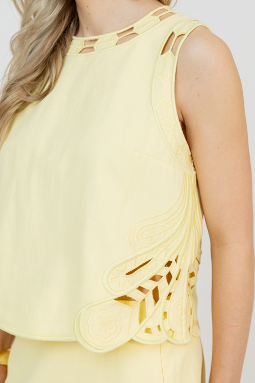 Embroidered Edges Skirt Set, Yellow - 0227-4.jpg