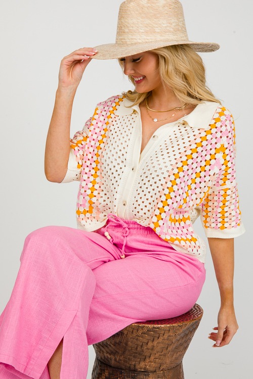 Crochet Button Up Top, Natural - 0227-9p.jpg