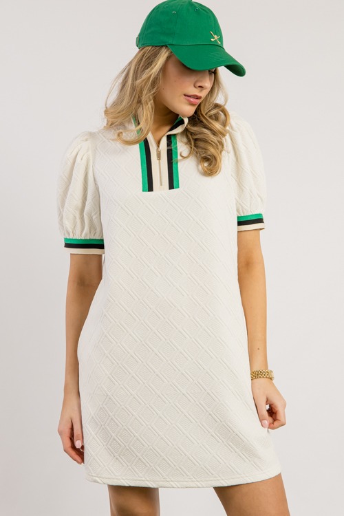 Stripe Accent Texture Dress, Cream - 0228-151.jpg