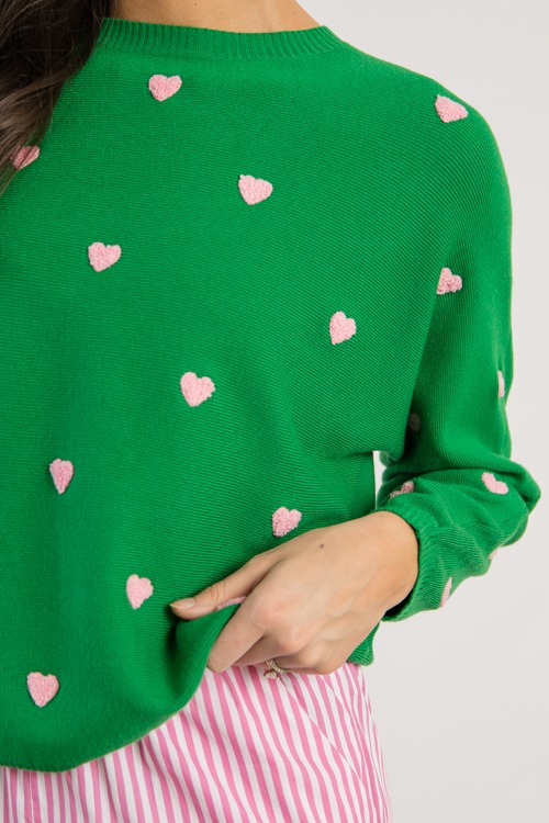 Soft Spot Heart Sweater, Green Pink - 0228-155h.jpg