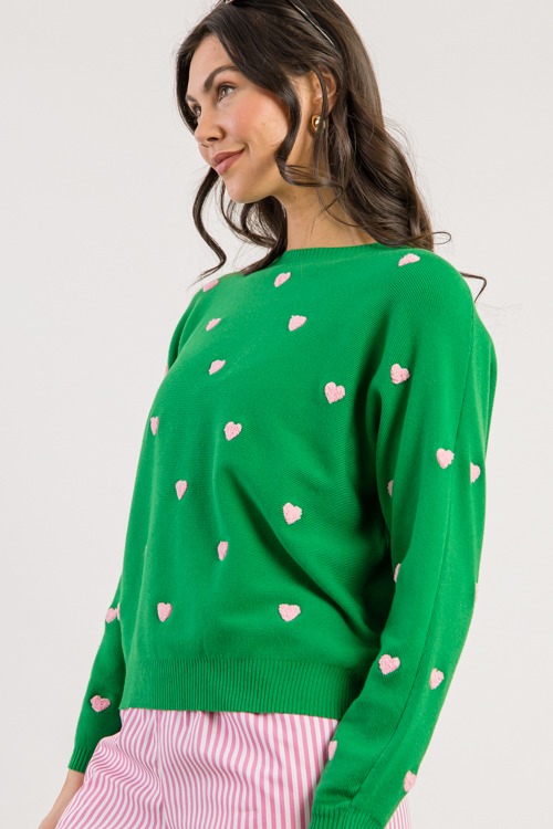 Soft Spot Heart Sweater, Green Pink - 0228-162.jpg