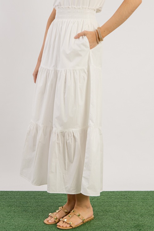 Willa Maxi Skirt, White