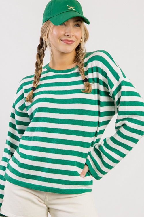 Patty Stripe Sweater, Green - 0228-304.jpg