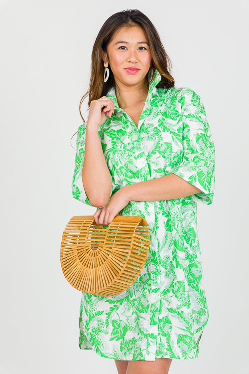 Palm leaf shirt dress hotsell