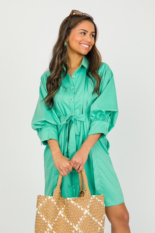 Trend Setter Shirt Dress, Green - 0301-123.jpg