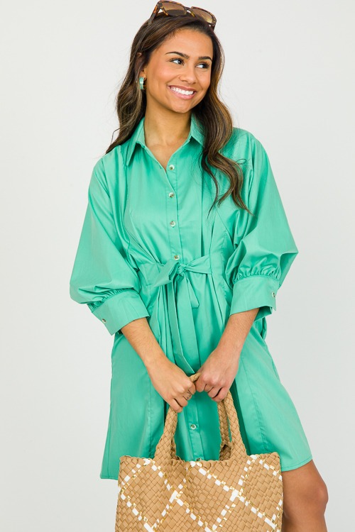 Trend Setter Shirt Dress, Green - 0301-124.jpg