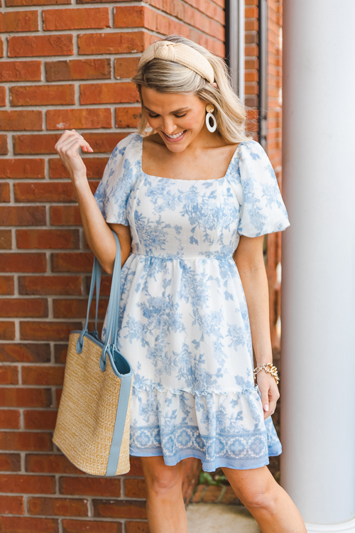 Marie Blue Floral Dress