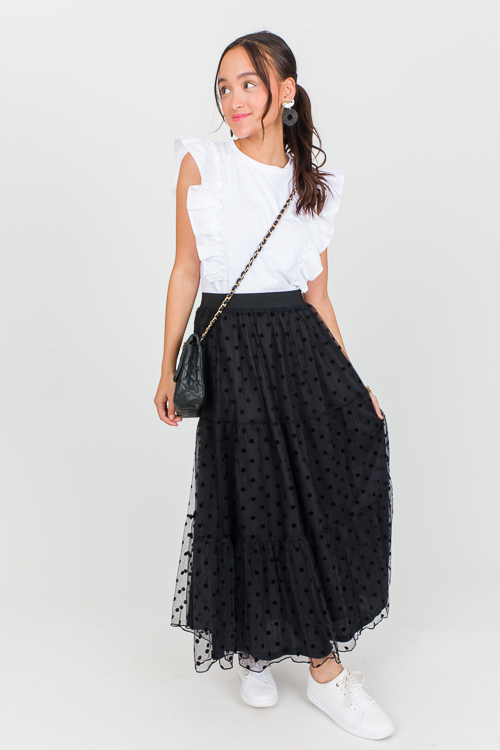 DOT MESH SKIRT