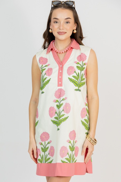 Solid Rondelle Necklace, Pink - 0302-60.jpg