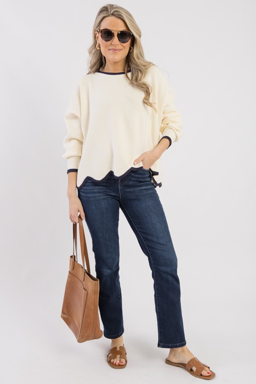 Stripe Trim Sweater, Off White/Navy - 0304-10h.jpg