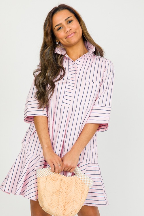 Ruffle Hem Stripe Dress, Lt. Pi - 0304-110.jpg