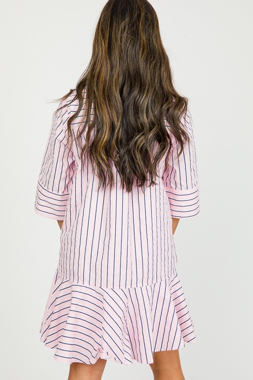 Ruffle Hem Stripe Dress, Lt. Pi - 0304-113.jpg