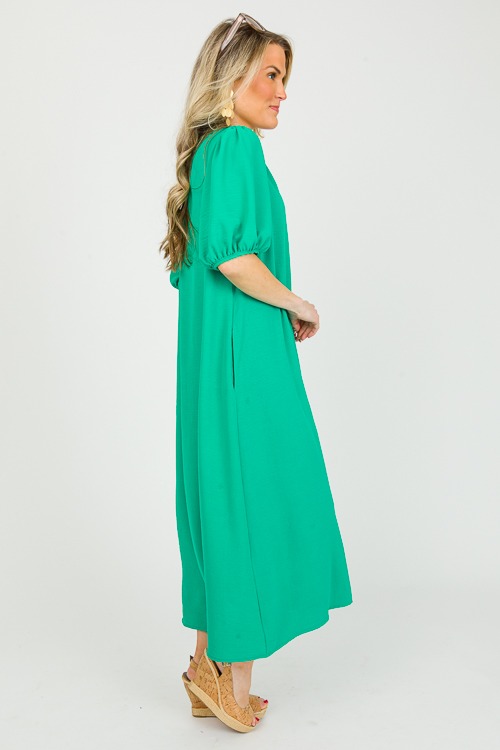 Split Neck Midi, Green - 0304-35h.jpg