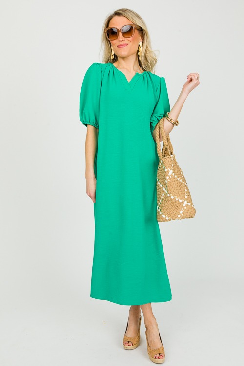 Split Neck Midi, Green - 0304-36.jpg