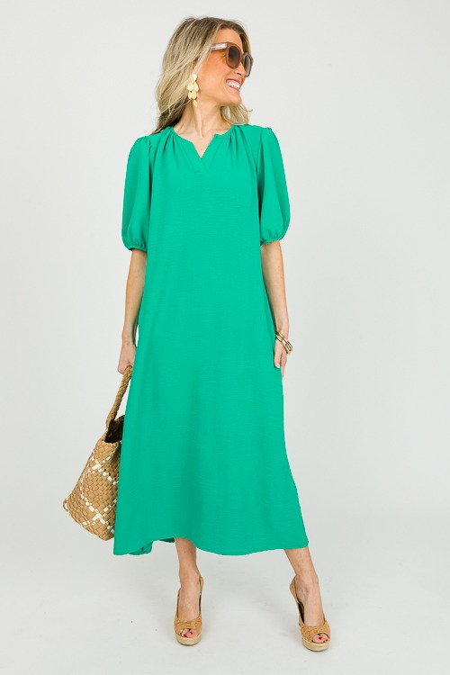 Split Neck Midi, Green - 0304-37.jpg