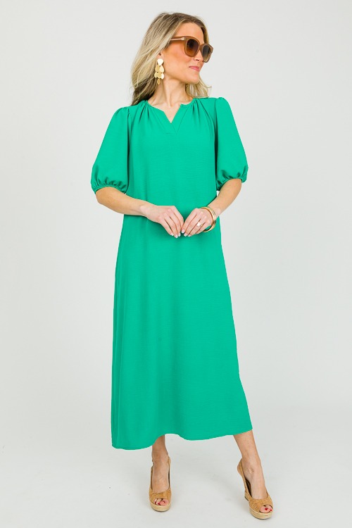 Split Neck Midi, Green - 0304-39.jpg