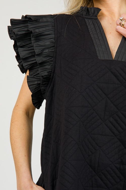 Quilted Ruffle Dress, Black - 0304-78.jpg