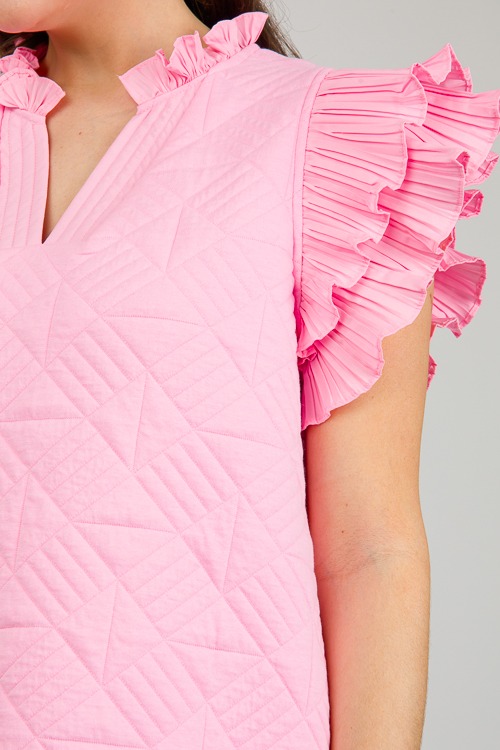 Quilted Ruffle Dress, Pink - 0304-87h.jpg