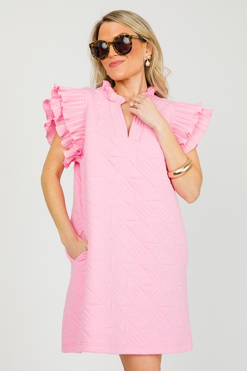 Quilted Ruffle Dress, Pink - 0304-89.jpg