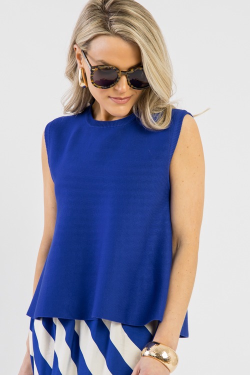 A-Line Sweater Tank, Blue