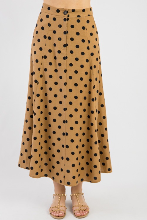 Polka Dot Maxi Skirt, Mocha Black - 0306-117.jpg