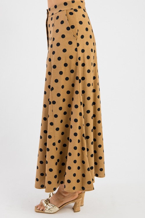 Polka Dot Maxi Skirt, Mocha Black - 0306-120.jpg