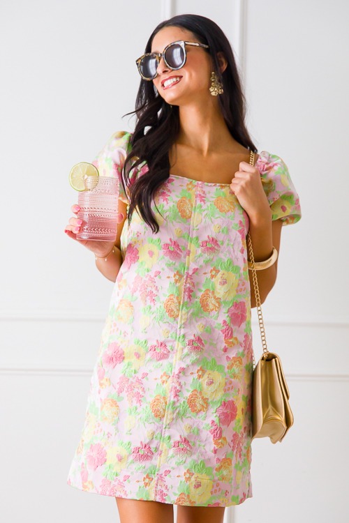 Full Bloom Jacquard Dress, Pink - 0307-144h.jpg
