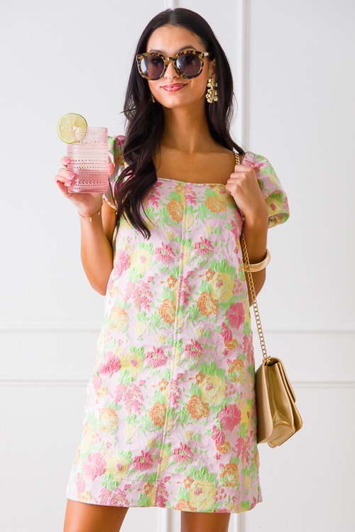 Full Bloom Jacquard Dress, Pink - 0307-146.jpg