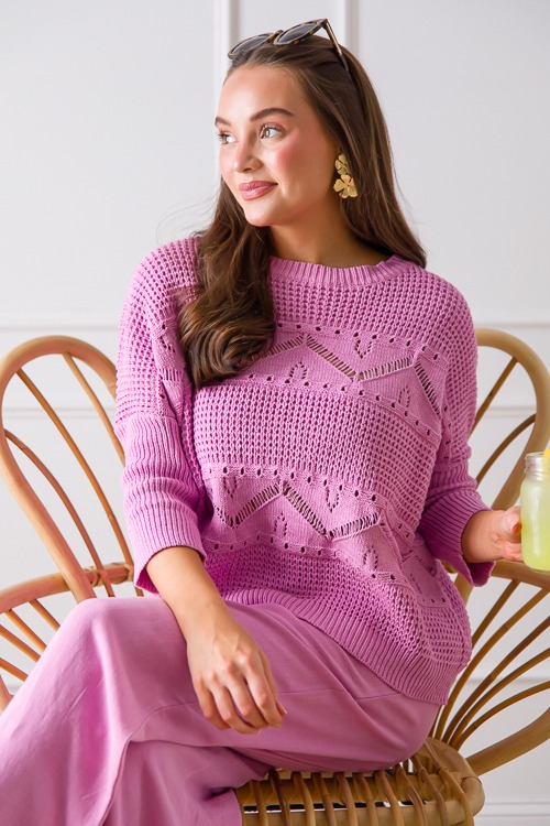 Laurie Sweater, Orchid Purple