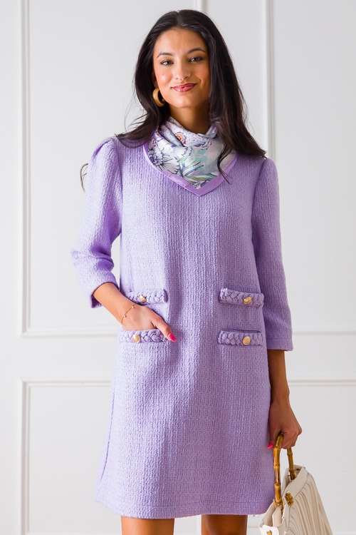THE Tweed Dress, Lavender