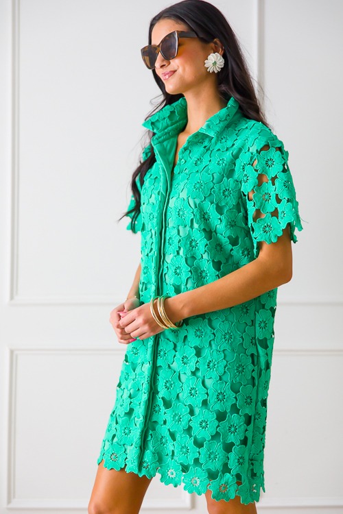 Floral Lace Shirt Dress, Emerald - 0307-221.jpg