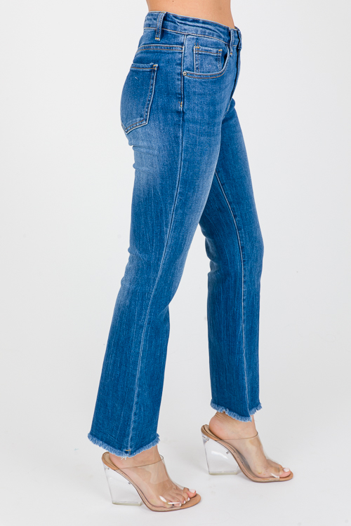 Ally Frayed Flare Jeans - New Arrivals - The Blue Door Boutique